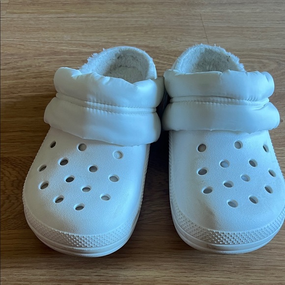 CROCS Womens White Fleece-Lined - Picture 9 of 14